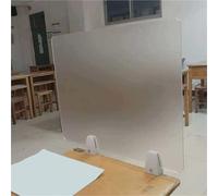 Translucent Desk Divider 60x60 cm - Frosted Tabletop Panel for Office, Study & Workspaces - Set of 2 Semi-Transparent Partitions, Privacy Screen, Easy Installation