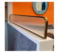 Translucent Dining Area Dividers - Gold Privacy Partitions for Restaurants, Commercial Countertop Enclosure Panel, 1.3m x 60cm Seating Solutions