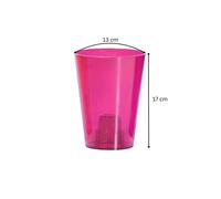 Translucent Flower Pot Modern Style Planter Office Home Indoor 1.3L Set of 2