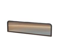 Translucent Glass Partition Divider, Freestanding Dining Divider Partition Grille Low Fence Desk Privacy Black Multiple Sizes(30x50cm)