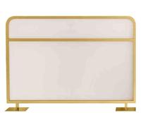 Translucent Glass Partition Divider, Freestanding Dining Room Divider, Frosted Glass, Iron Frame, Black/Gold, Multiple Sizes(Onecolor,100x110cm)