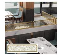 Translucent Glass Partition Divider, Freestanding Metal Hollow Out Low Screen Privacy Divider 30cm 50-120cm(100cm)
