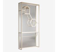 Translucent Glass Room Divider, Bathroom Entryway Privacy Screen, Space Partition Separator for Hotel Restaurant