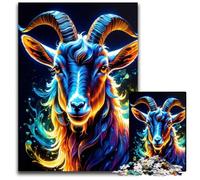 Translucent Goat Jigsaw Puzzles for Adults 1000 Piece Jigsaw Puzzles Brain Teaser Game Interactive Family Game Suitable for Ages 14 1000 PCS(38x26cm)