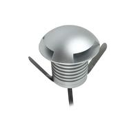Translucent In-ground Light, 3W Round Outdoor Waterproof Side-Emitting Lights, DC12V-24V LED Corner Step Spotlight, IP67 Deck Lighting(White,One Light)