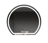 Translucent LED Vanity Mirror, 3 Colors Light, Semicircle Bathroom Wall Mirror Anti-Fog Frameless Decor Wall-Mounted For Vanity, Living Room Or Bedroom (Size : 60cm)