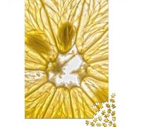 Translucent Lemon Slice Close-Up Jigsaw Puzzle for Adults, 1000 Pieces, 38x26cm/1000pcs, Screen-Free Leisure, Weekend Downtime And Time at Home