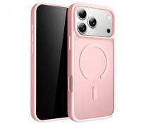 Translucent Matte Shockproof with Anti-Fingerprint Phone Cover,Magnetic for iPhone 11/12/13/14/15/16/17 Pro Durable Case Drop Protection (Pink,for iPhone14Pro)