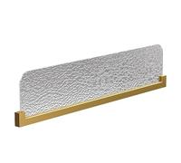 Translucent Partition Panel with Metal Frame for Dining Areas Countertops and Modern Interiors - Stylish Room Divider for Enhanced Privacy and Aesthetic Appeal