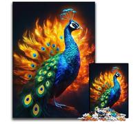 Translucent Peacock Jigsaw Puzzles for Adults 1000 Piece Difficult Puzzles for Adults for Birthdays And Holidays 1000 PCS(75x50cm)