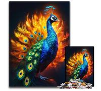 Translucent Peacock JigsawPuzzle 1000 Pieces for Adults Puzzles for Adults for Mother'S Day Birthdays Christmas 1000 PCS(38x26cm)