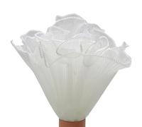 Translucent Pearls Trim Wrapping Fabric with Delicate Ruffle for Bridal Party Decor and Crafting White Tulle Fabric for Dress Decoration