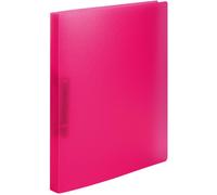 Translucent Pink A4 2-Ring Binder Set 3 Pcs Sturdy School Office 25Mm Wide