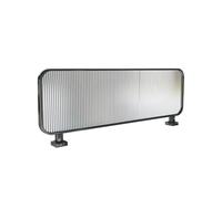 Translucent Privacy Screen Panel - Decorative Metal Frame Partition for Restaurants Cafes Offices - Stylish Countertop Low Fence for Enhanced Privacy and Aesthetics