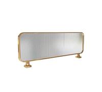 Translucent Privacy Screen Panel - Decorative Metal Frame Partition for Restaurants Cafes Offices & Teahouses - Stylish Countertop Low Fence for Enhanced Privacy