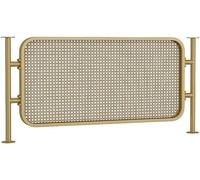 Translucent Rattan Weaving Privacy Screen PanelDecorative Dividers for Dining Areas & Restaurants Gold 11.8x27.5 inchesStylish Table Partitions for Enhanced Privacy