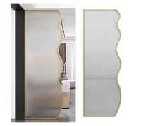Translucent Room Divider - Freestanding Metal Frame ion (50x110CM) for Office & Living Space - Stylish Functional Space Separator