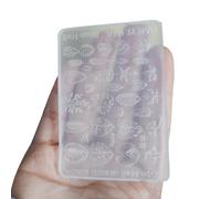 Translucent Silicone Mold for Small Decorative Cast, B | Casting Format, Multiple Decorative Shape Cavities, Clear Layout View During Creative Preparation
