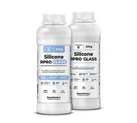 Reschimica Translucent silicone rubber 1:1 R PRO GLASS, Silicone for DIY moulds, non-toxic and odourless, Ideal for resin, wax, plaster and concrete molds (1 kg)
