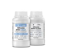 Translucent silicone rubber 1:1 R PRO GLASS, Silicone for DIY moulds, non-toxic and odourless, Ideal for resin, wax, plaster and concrete molds (500 gr)