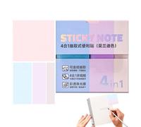 Translucent Sticky Notes 4 Sizes 240 Sheets Pull Out Glitter Self-Adhesive
