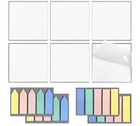 Translucent Sticky Tabs Page Markers Sticky Indexes Tabs Notes Indexes Stickers Post for Book Notes Rectangle and Arrows Translucent for School