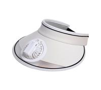 Translucent Summer USB Charging Baseball Hat Fan Three Adjustable Mode Portable Cap For Adults Teens Kids Outdoor Camping Hiking Sun (White, One Size)