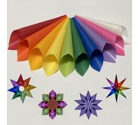 Translucent Wax Paper, Kite Paper, Glassine Papers. Suitable for Making Window Stars, Waldorf Stars (Bright, 6 x 6 inch)