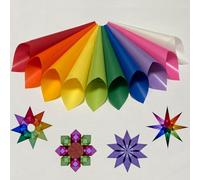 Translucent Wax Paper, Kite Paper, Glassine. Suitable for Making Window Stars, Waldorf Stars (Bright, 4 x 4 inch, 100 Sheets)