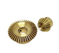 transmission angle 1set 0.5 Module Bevel Gear 0.5M 20 Teeth 40 Teeth Brass Conical Gear 90 Degree Transmission Bevel Gear 1:2 Reduction Gear Set driver shaft ( Color : 20T 3mm bore , Size : 40T 6mm bo