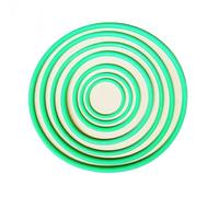 Transmission belt 1pc Green Round Polyurethane Conveyor PU Belt Diameter 6mm Length 205-665mm Synchronous Belts Strip Driving Motion Cord Timing belt(500mm)