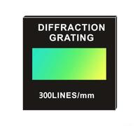 Transmission diffraction grating for spectral analysis with multiple line options and wavelength coverage from 200nm to 2000nm for science experiments (300)
