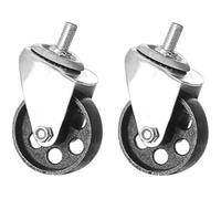 Transmission Jacks Replacement - 2 Pack of Heavy-Duty Cast Iron Caster Wheels, 2.1'' Diameter, 12mm Stem, 4'' Height for Enhanced Mobility and Stability