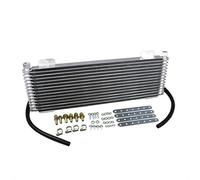 Transmission Oil Cooler Engine Radiator Low Pressure Drop Transmission Oil Cooler 40,000 GVW Heavy Duty Transmission With Mounting Hardware(Silver)