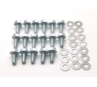 Transmission Pan Bolts and Washers Kit Fit for Chevy GM TH350 TH400 Powerglide Ford C4 C5 C6 AOD FMX Chrysler 904 727 Torqueflite Automatic Trans Hex Flange Bolts 5/16-18,17PCS