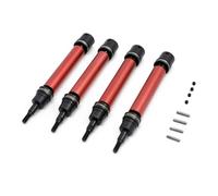 Transmission Shaft For Arrma 3s For Senton For Granite For Vorteks Old Big For Rock V1 V2 1/10 Rc Car Upgrade Parts 4pcs Metal Front And Rear Drive Shaft(Red,Size1)