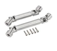 Transmission Shaft For Axial For SCX24 For JLU C10 For Bronco Base Camp 1/24 RC Crawler 2PCS Hardened Stainless Steel Center Drive Shaft(Silver)