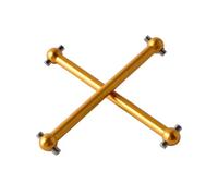 Transmission Shaft For WLtoys A959-07 1/18 2PCS 51mm Aluminum CVD Dogbone Drive Joint RC Car Repairs Replacements Hop-Up Accessories(Yellow)