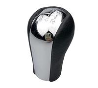 Transmission Shift Knob, XEBRAD Gear Knob Chrome Gear Shift Knob Leather Gaiter Cover Case Collar, Replacement for Toyota, for AVENSIS T25 MK2 II 2003-2009 Car Styling Accessories(Black 6 Speed)(