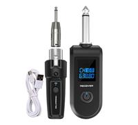 Transmitter And Receiver - 10 Channels Wireless Adapter For Dynamic Microphone,Plug-on Transmitter And Receiver For Guitar, Bass, Audio Mixer
