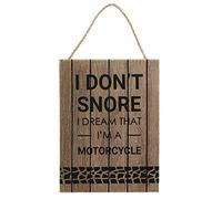Transomnia I Dont Snore I Dream Im a Motorcycle Fun Wooden Sign Plaque Men Gift For Him