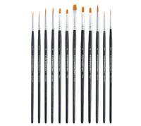 Transon 12pcs Small Detail Miniature Model Painting Brush Set Suitable for Acrylic Watercolor Gaouche Oil Painting
