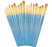 Transon 2-Pack 20pcs Art Painting Brush Set for Acrylic Watercolor Gouache Hobby Painting Blue Color