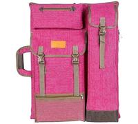 Transon Art Portfolio Case Artist Backpack Canvas Bag Large 26” x 19.5” Magenta Color