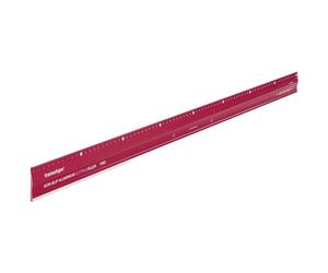 transotype Professional Cutting Ruler 80 cm Long Aluminium Ruler in Bright Red Non-Slip Heavy Duty with Steel Cutting Edge and Extra Wide 50 mm Aluminium Profile