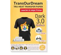 TransOurDream 10 Sheets A3 Upgraded Dark 3.0 for Inkjet & Laser Printer
