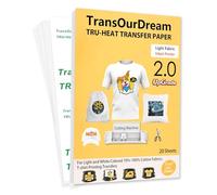 TransOurDream 20 Sheets A4 Inkjet Heat Transfers for Light Fabric(20-4)