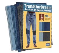 TransOurDream 5 Colors Iron on Patches (10pcs, 8.5" x5.5", L Size)