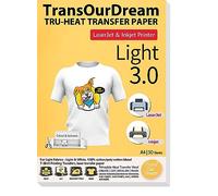TransOurDream 50 Sheets A4 Iron On Transfers for Inkjet&Laser Printer