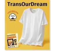 TransOurDream Heavyweight Cotton Blank White T-Shirt,Size L,Short Sleeve Crew Neck TShirt for Heat Transfer,Vinyl,DTF Printing,DIY Crafts & Painting,Classic Fit Shirts for Tie-Dye&Embroidery(WSHIRT-L)